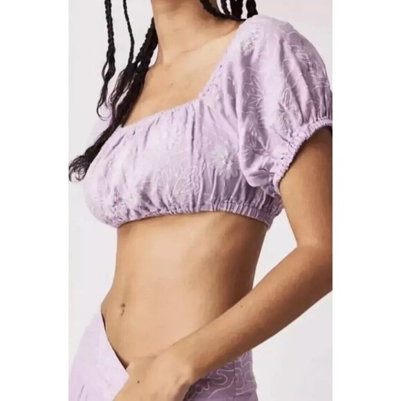 NWT Free People Lotus Set In Lavender Combo Size Medium Msrp $168 - Picture 8 of 9